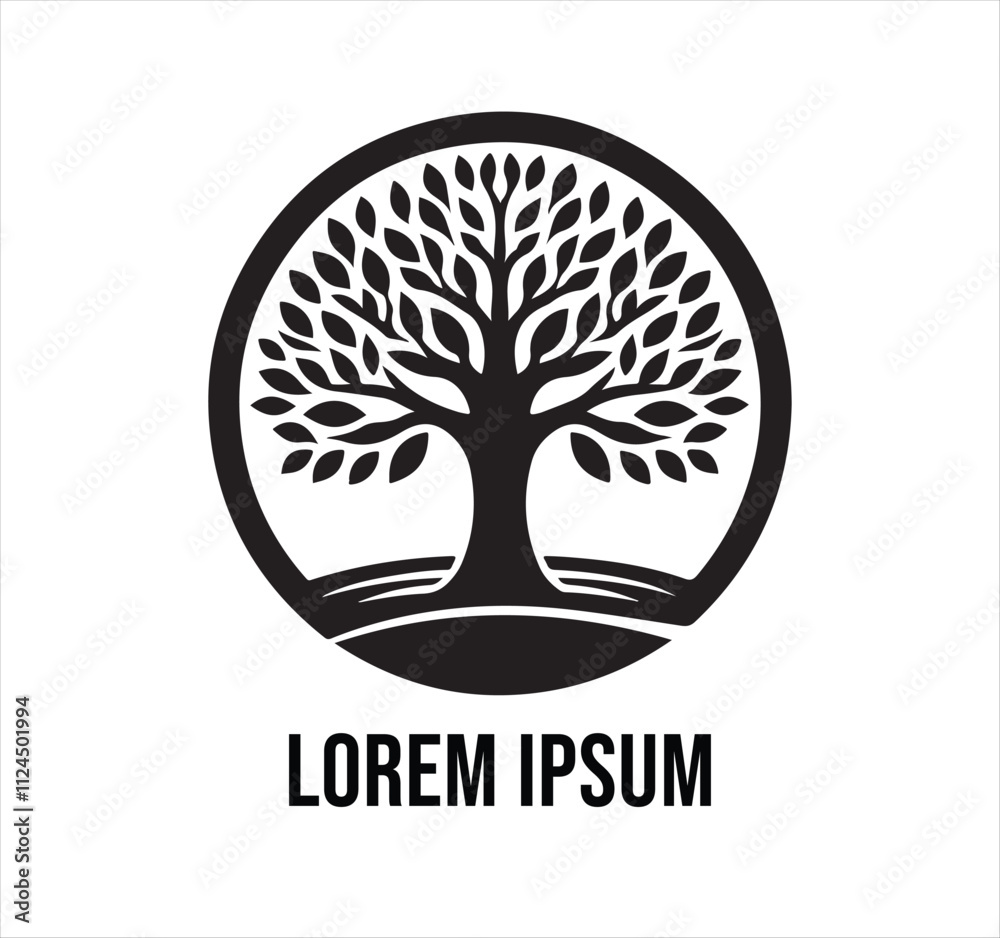 Obraz premium tree house vector art illustration logo design