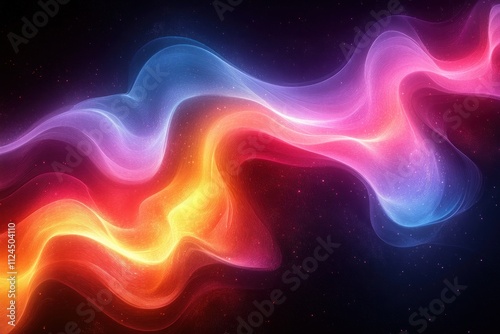 abstract colorful lines vector art background with digital circuit board design and vibrant backlight effect