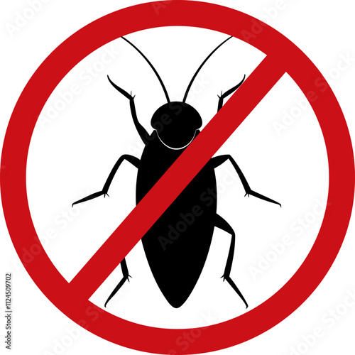 No roaches sign icon