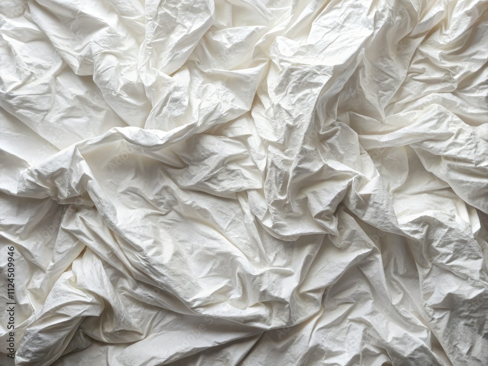Abstract White Crumpled Texture Background - High-Resolution Stock Photo Abstract White Crumpled Texture Background - High-Resolution Stock Photo