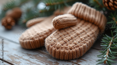 Warm Knitted Woolen Winter Mittens for Cold Winter Season