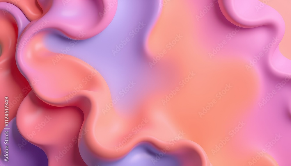 Abstract Pink and Orange Fluid Wave Design Abstract Pink and Orange Fluid Wave Design