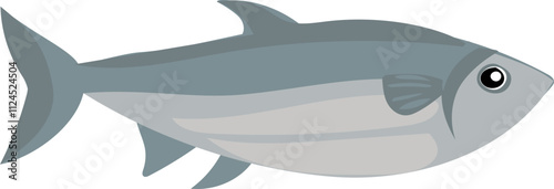 Salmon Illustration in Vector Style.