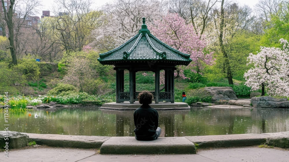 Tranquil Reflection in the Japanese Garden Tranquil Reflection in the Japanese Garden