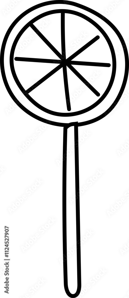 Lollipop Line Art Vector Illustration. Lollipop Line Art Vector Illustration.