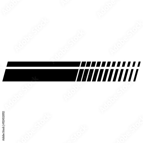 Hood rally racing stripes icon vector. Racing stripes illustration sign. Racing car sticker symbol or logo. photo