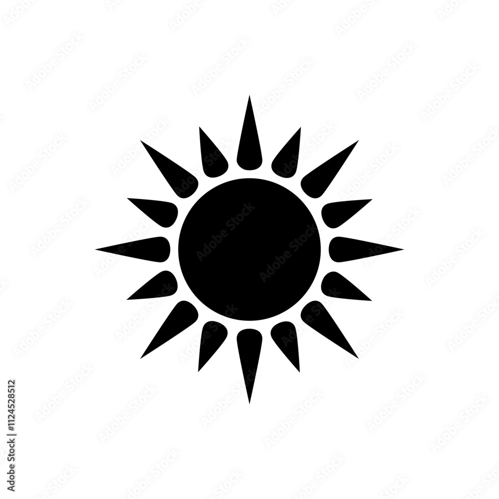 Sun vector icon. Summer illustration sign. hot symbol or logo.