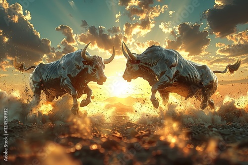 Understanding bullish and bearish trends in stock market, cryptocurrency, and forex trading dynamics photo