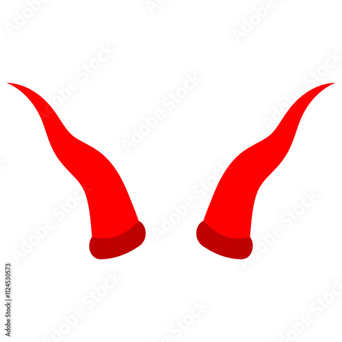 Head decoration for the holiday mask, red devil horns