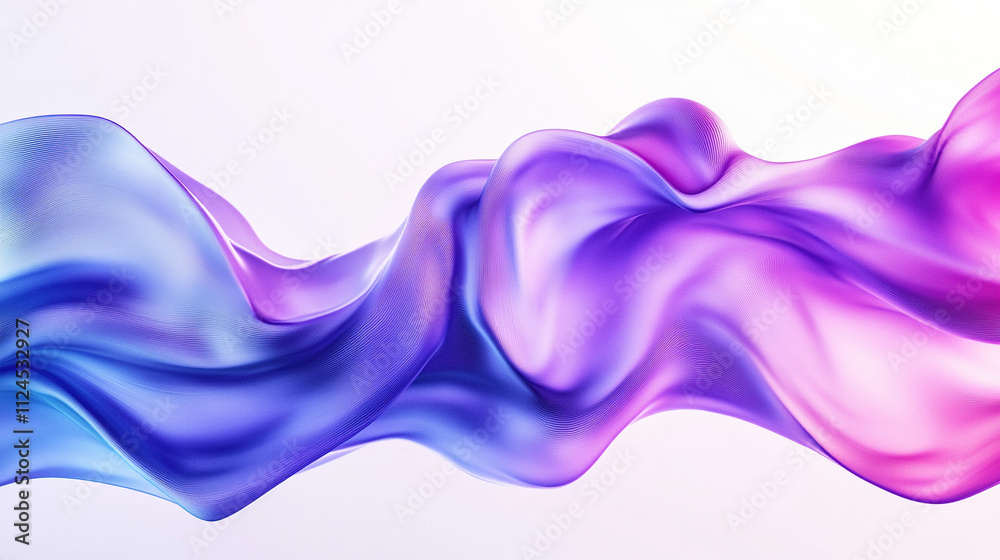 A beautiful abstract fluid shape with blue and purple wavy lines intertwined on a white background, showing a futuristic and modern style, minimalist design with light reflection effect. A beautiful abstract fluid shape with blue and purple wavy lines intertwined on a white background, showing a futuristic and modern style, minimalist design with light reflection effect.