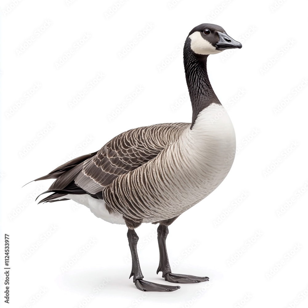goose standing isolated on white background. goose standing isolated on white background.