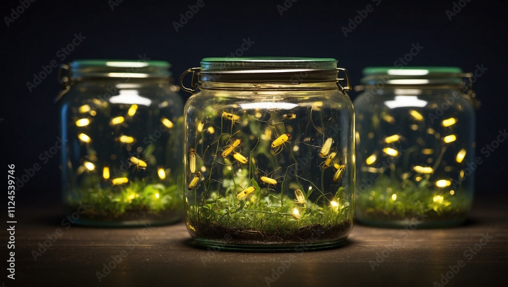 Fireflies in Glass Jar Fireflies in Glass Jar