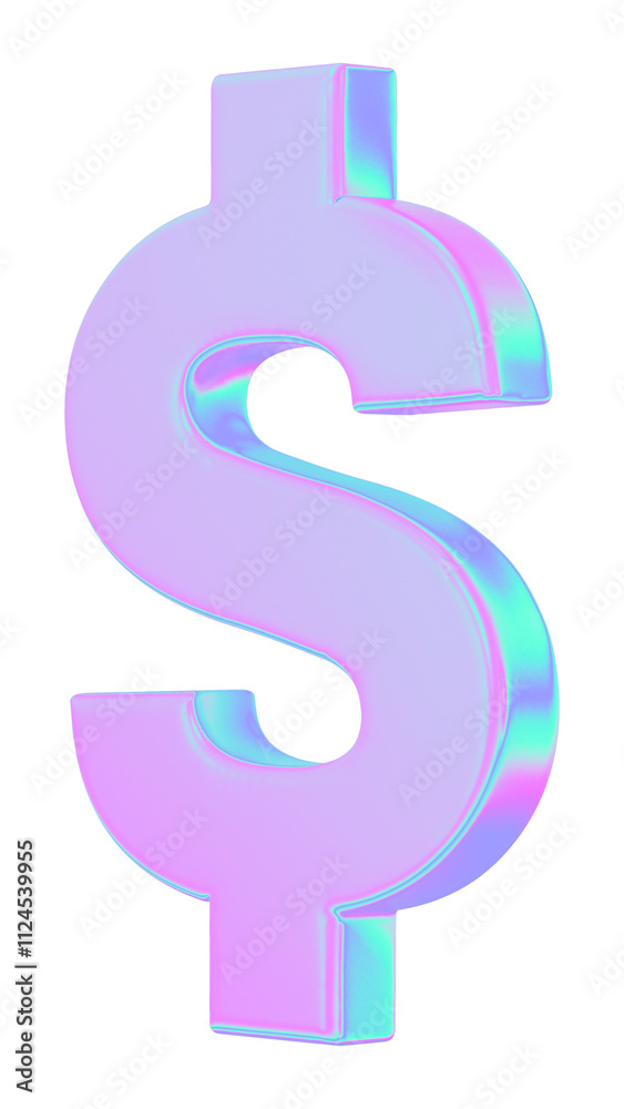 Dollar sign png 3D gradient, transparent background Dollar sign png 3D gradient, transparent background
