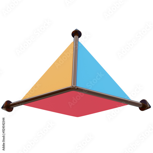 Colorful 3D Geometric Shapes Illustration