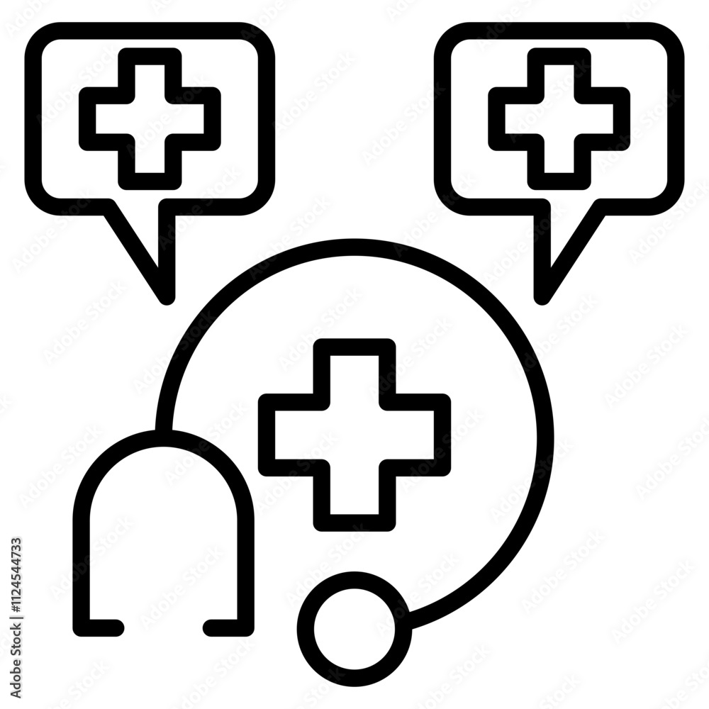 Obraz premium medical consultant single icon