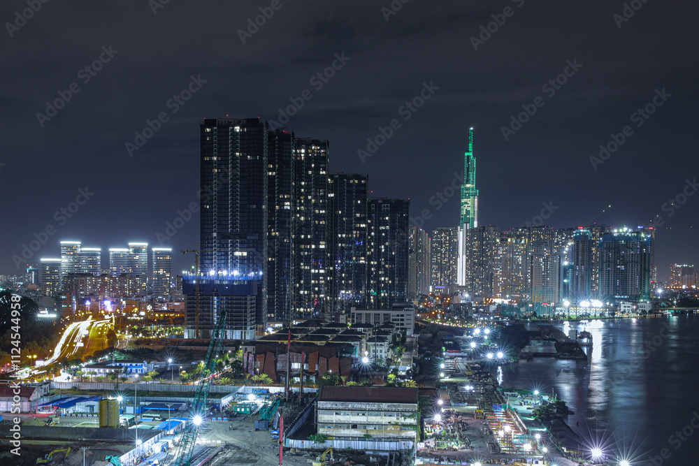 Obraz premium Skyline of Ho chi Minh city, Vietnam