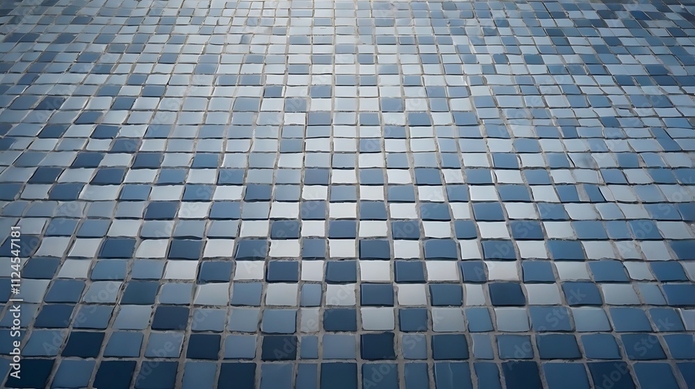 Blue And White Square Tile Mosaic Pattern Blue And White Square Tile Mosaic Pattern