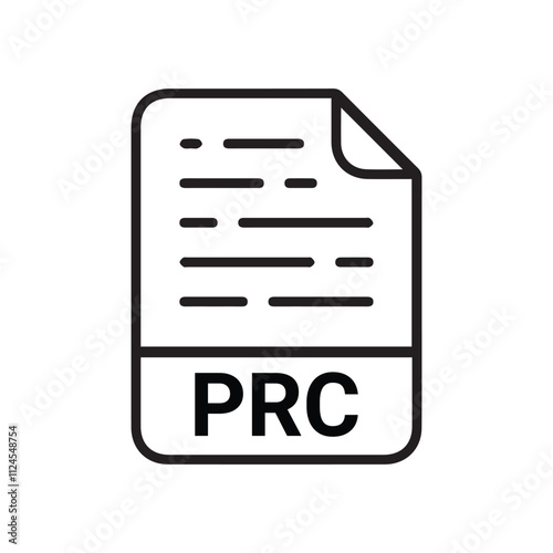 PRC icon, PRC outline vector icon. Thin line black PRC icon, flat vector simple element illustration from editable big data concept isolated on white background