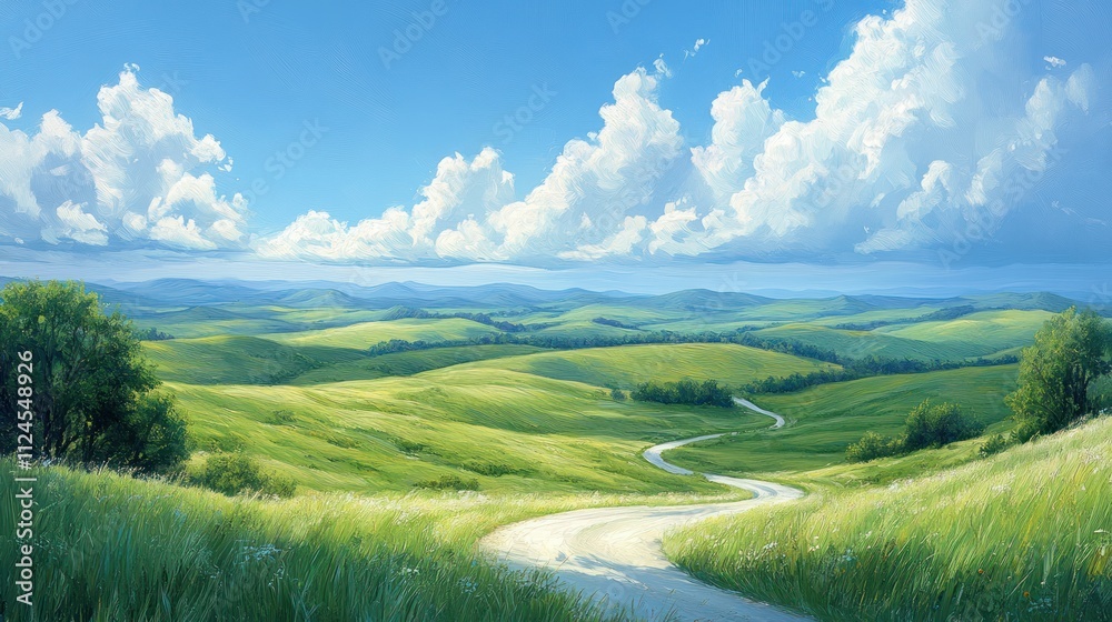 Fototapeta premium Backpacker Journey Through Scenic Mountain Landscape on Local Bus