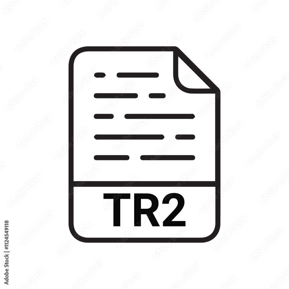 TR2 icon, TR2 outline vector icon. Thin line black TR2 icon, flat vector simple element illustration from editable big data concept isolated on white background TR2 icon, TR2 outline vector icon. Thin line black TR2 icon, flat vector simple element illustration from editable big data concept isolated on white background