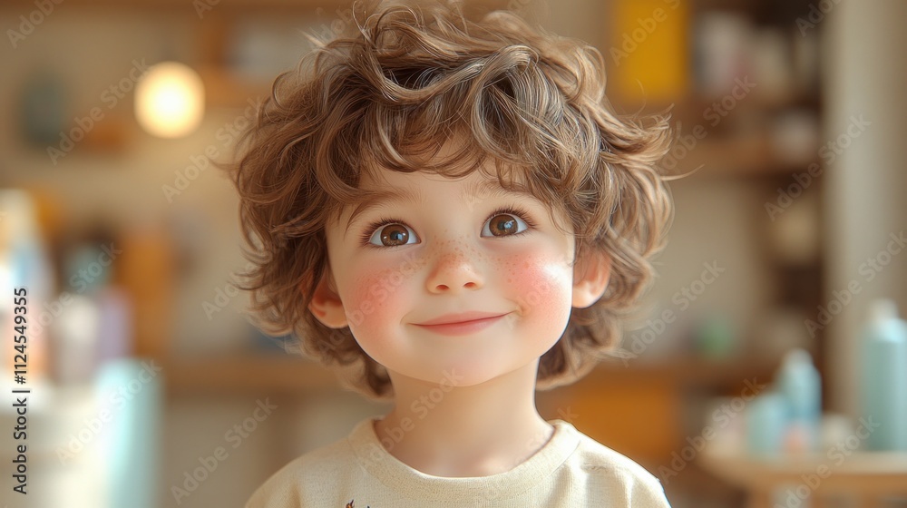 Cute Child First Haircut Joyful Experience in Bright Salon with Happy Family Cute Child First Haircut Joyful Experience in Bright Salon with Happy Family