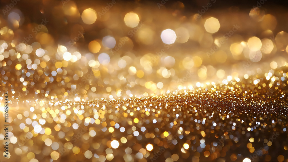 A close-up of shimmering golden bokeh lights, creating a luxurious and festive background for celebrations and events. A close-up of shimmering golden bokeh lights, creating a luxurious and festive background for celebrations and events.