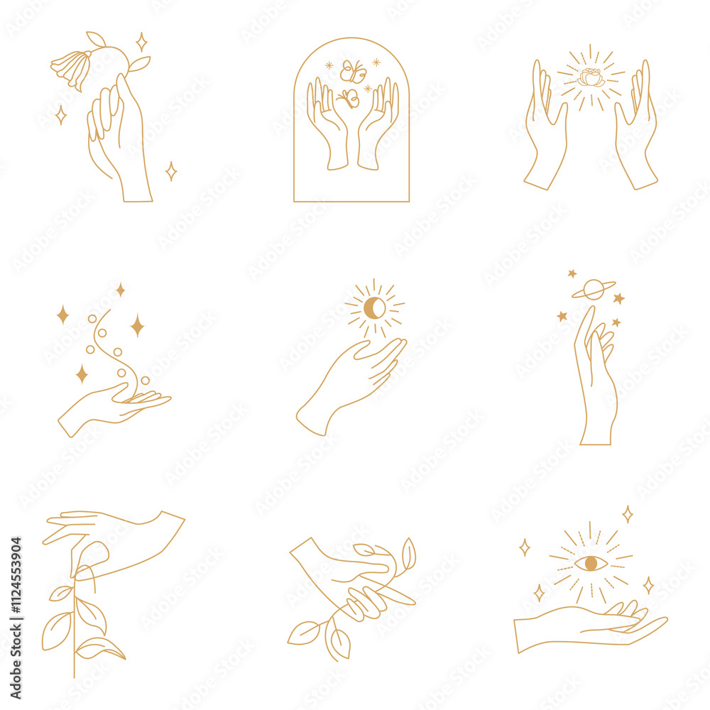 Hand png logo sticker, minimal collage element Hand png logo sticker, minimal collage element