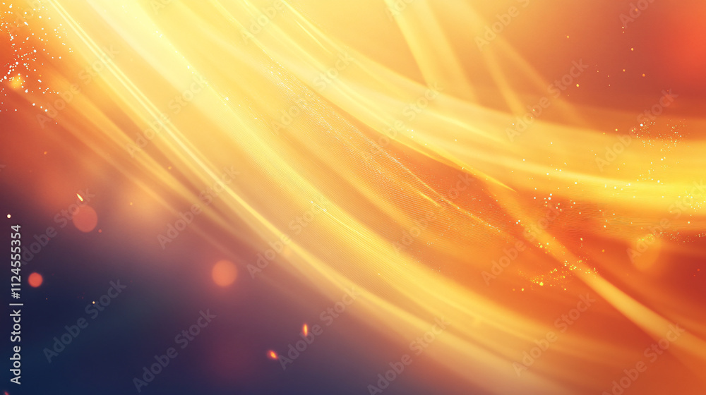 Obraz premium An abstract background featuring flowing golden waves against a dark backdrop, creating a luxurious and elegant visual effect for design and artistic projects.