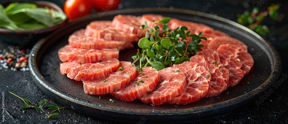 Sliced high-quality beef meat Sliced high-quality beef meat