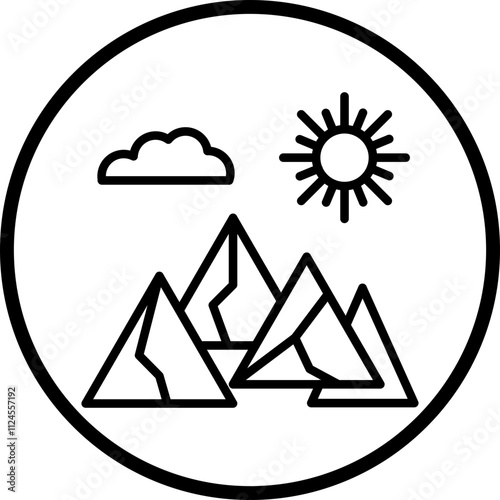 Mountain Vector Icon Style