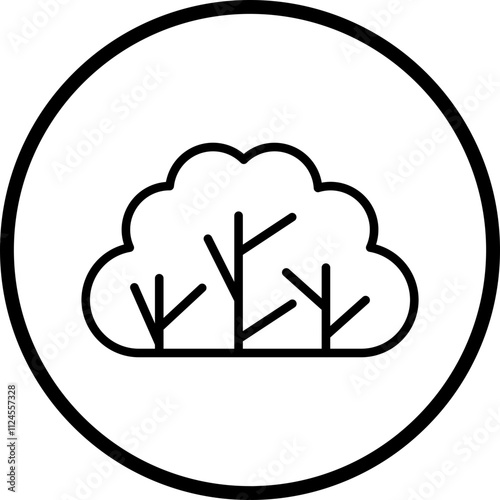 Shrub Vector Icon Style