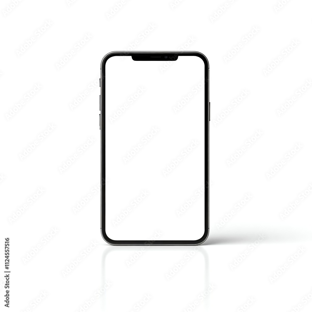 Smartphone Mockup with Blank Screen Ready for Design Smartphone Mockup with Blank Screen Ready for Design