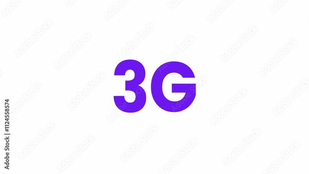 3G Text Animation. Alpha matte with transparent background 4K resolution. 3G Text Animation. Alpha matte with transparent background 4K resolution.