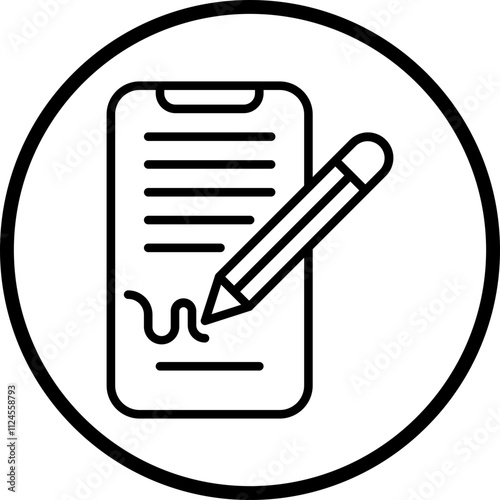 Digital Signature Vector Icon Style