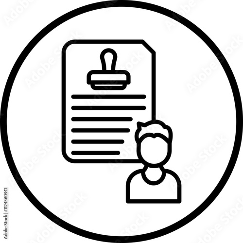 Supervisory Authority Vector Icon Style