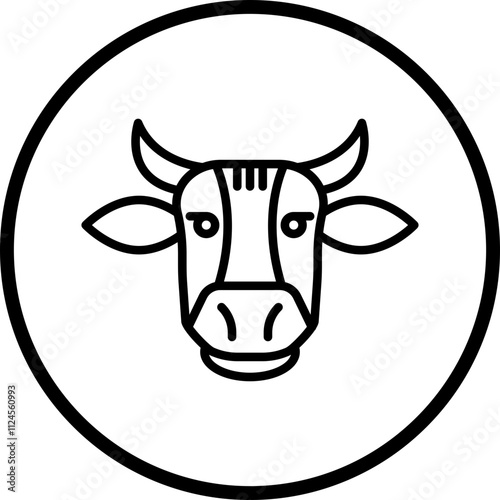 Cow Vector Icon Style