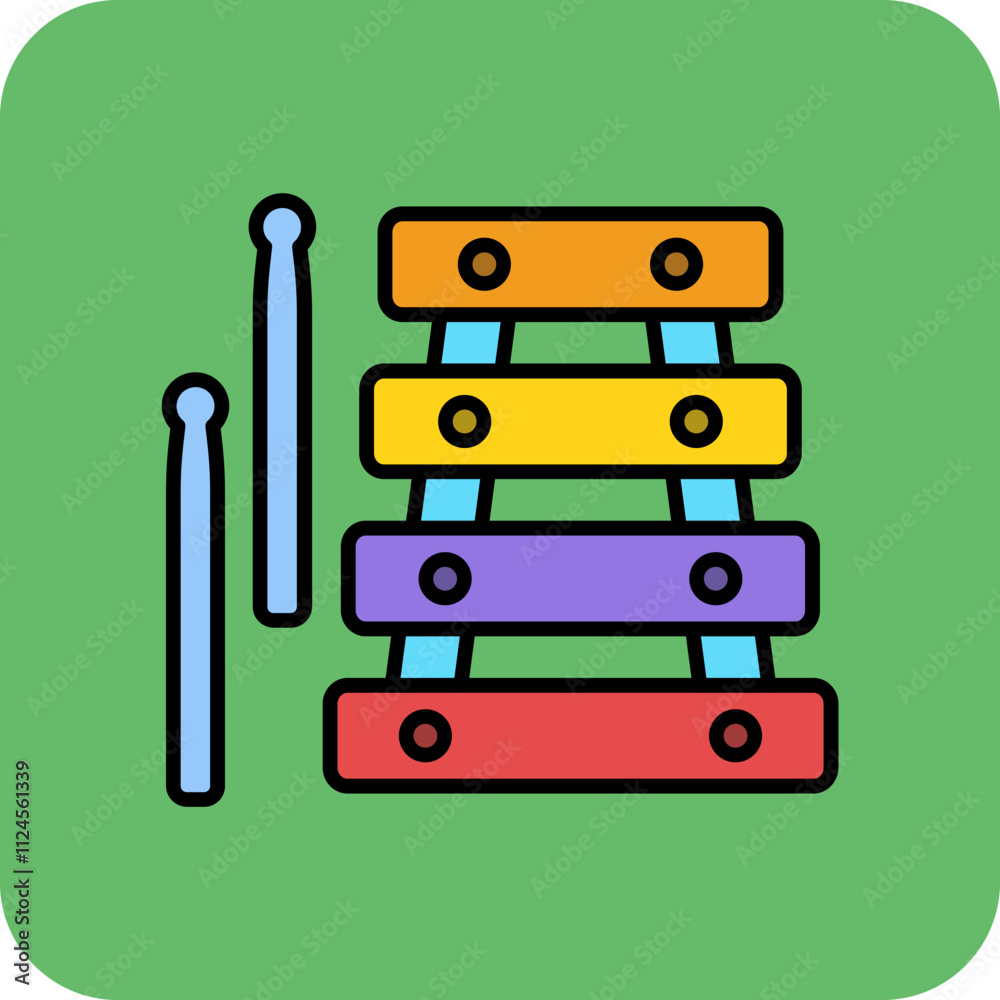Naklejka premium Xylophone Icon