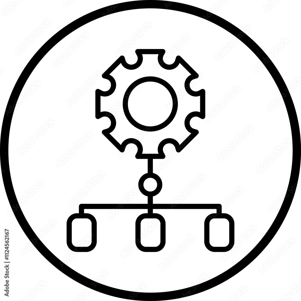 Workflow Cycle Vector Icon Style Workflow Cycle Vector Icon Style
