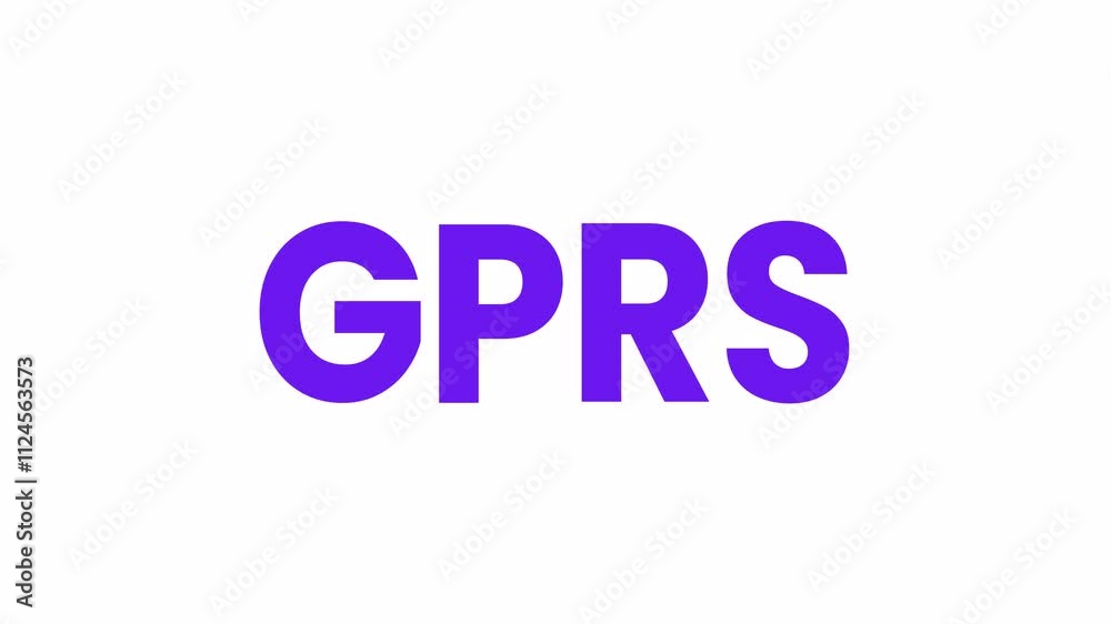 GPRS Text Animation. Alpha matte with transparent background 4K resolution. GPRS Text Animation. Alpha matte with transparent background 4K resolution.