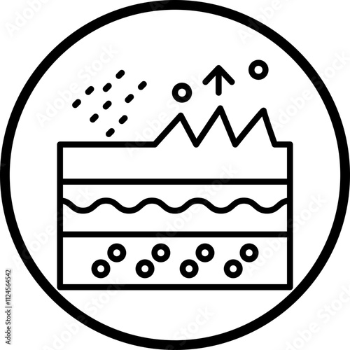 Exfoliation Vector Icon Style