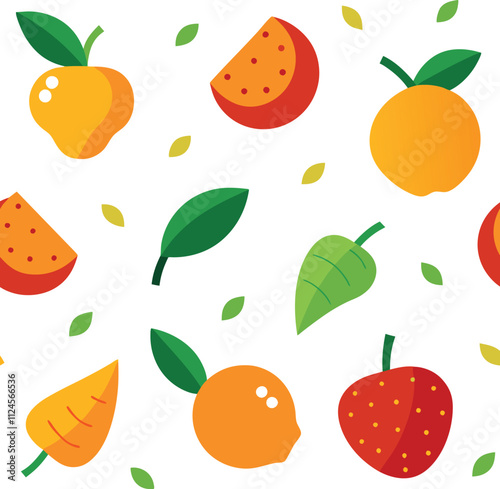 Fruits Patten Design Vector Illustration 