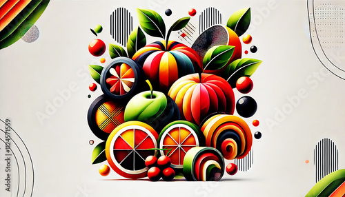 Abstract and Artistic Fruit Representations