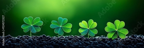 Lucky Four-Leaf Clover - St. Patrick's Day Symbol photo