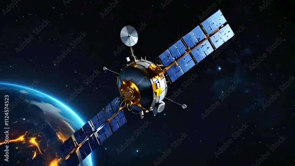 High-Tech Satellite in Orbit: Exploring the Final Frontier