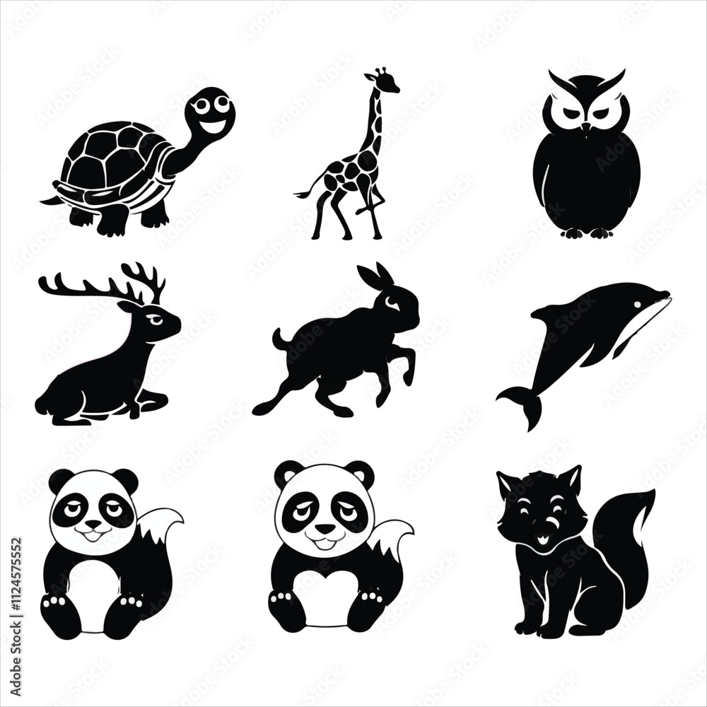 animal silhouette icon set. black animal icon vector illustration. animal silhouette vector isolate illustration. animal black image design illustration. animal silhouette icon set. black animal icon vector illustration. animal silhouette vector isolate illustration. animal black image design illustration.
