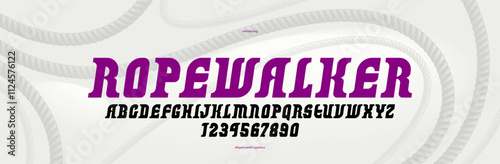 Elegant luxury font with experimental letter shapes, exclusive italic beauty vector typeface for logos and emblems, retro strong typography for headlines and slogans.