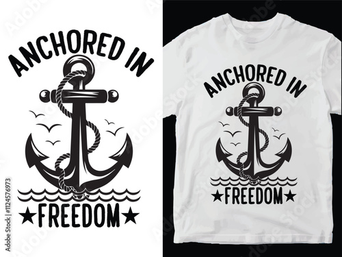 Seafarer navy, anchor sea sailing retro graphics tshirt design
