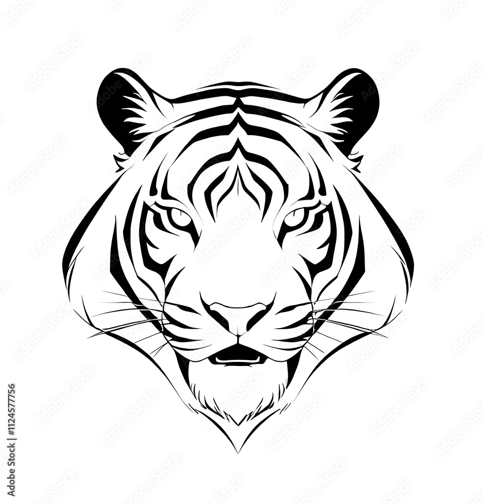 Obraz premium tiger head silhouette