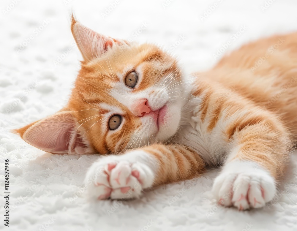 kitten on a white background