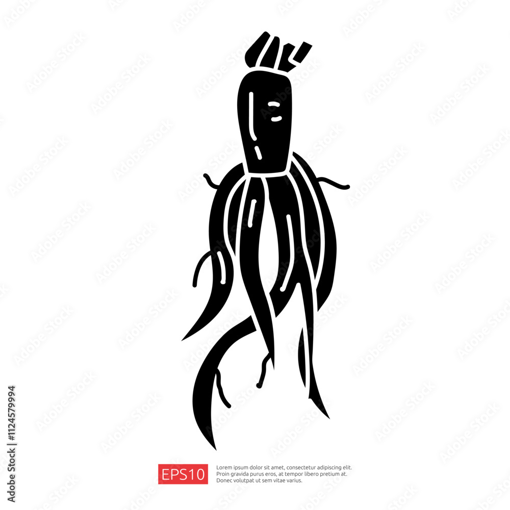 The image features a stylized, abstract representation of a squid, showcasing its body and tentacles in a bold, black silhouette. The image features a stylized, abstract representation of a squid, showcasing its body and tentacles in a bold, black silhouette.